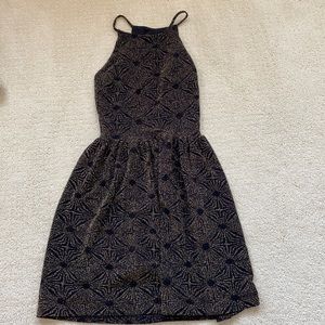 black and gold aqua dress